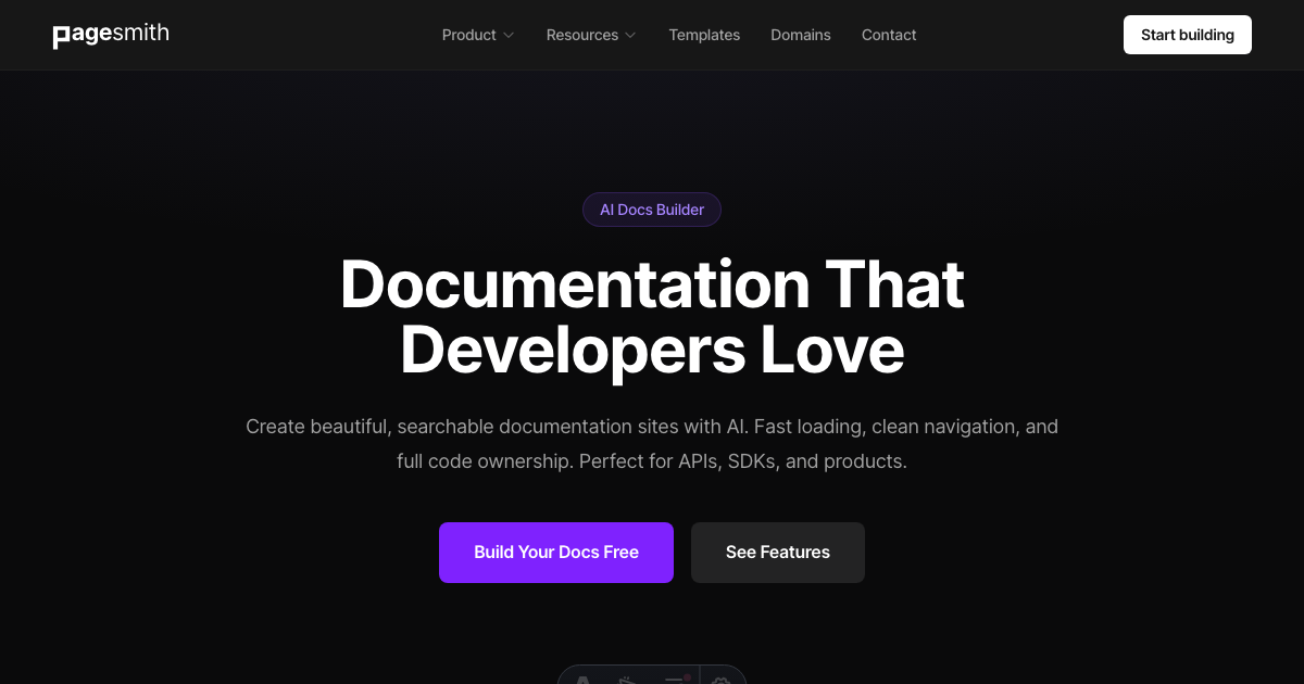 AI Documentation Site Builder - Create Beautiful Docs